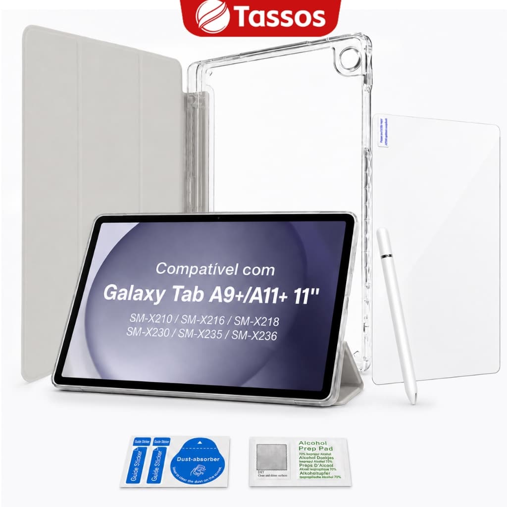 TASSOS Capa para Samsung Galaxy Tab A11+/ A9 +/A9 Plus 11 polegadas 2023(SM-X210/SM-X216/SM-X218) Suporte Pencil