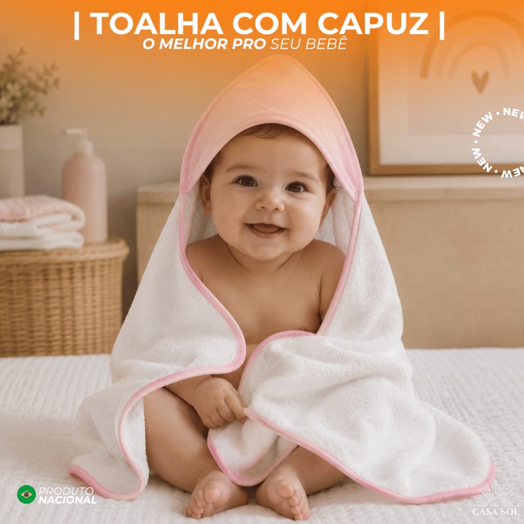 Toalha de Capuz bebê recém nascido tecido fralda