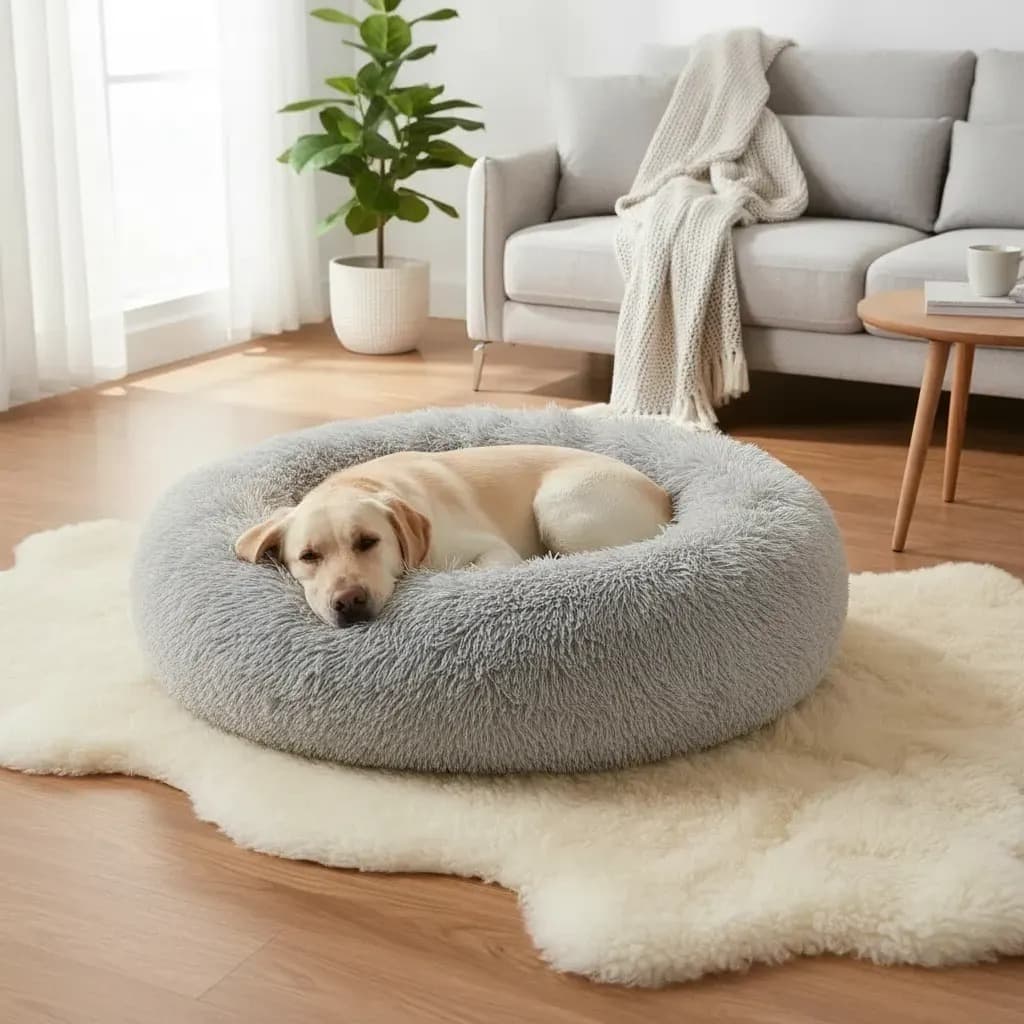 CAMA PET DONUT NUVEM PELUCIA REDONDA Cachorros Gato FUNDO ANTIDERRAPANTE CASINHA QUALIDADE PREMIUM