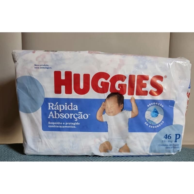 Fralda Descartáveis Huggies | P | 46 Unidades