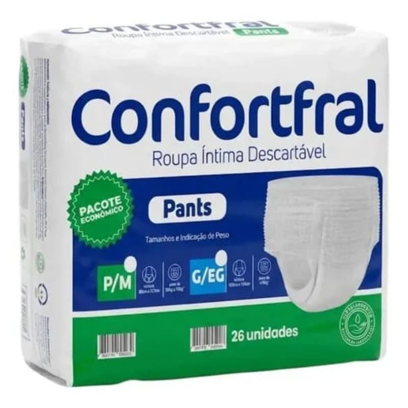CONFORTFRAL Fraldas Geriátrica Granel SHORTS 26 Unidades