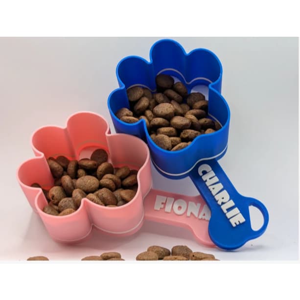 Colher dosadora para ração de cachorro pata - Colher para ração - Acessórios para pet com personalização de nome