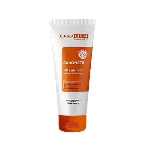 Sabonete Vitamina C Dermachem Anti Idade 100ml Limpeza Facial Iluminador Skincare Diário