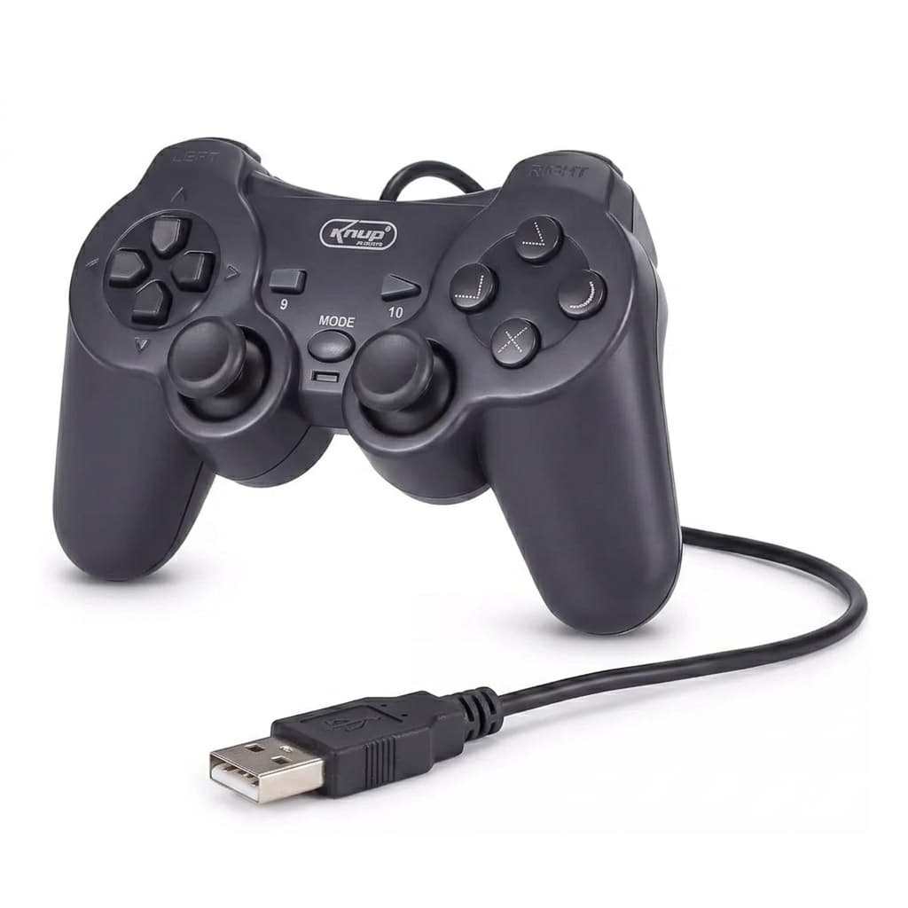 Controle Joystick Com Fio USB Para PC Notebook Vídeo Game KP-CN701/S - Knup