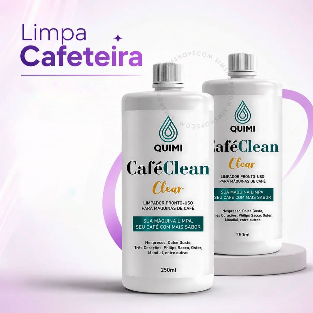 Descalcificante Limpa Cafeteira Expresso Maquina 250ml Pronto Uso Dolce Gusto 3 Corações Nespresso