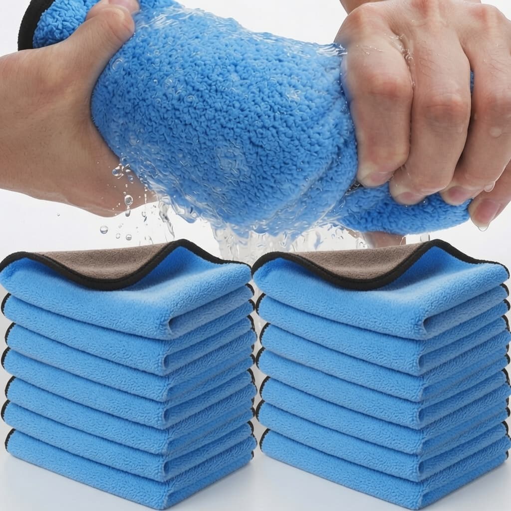 Kit 5/10 Pano Multiuso Microfibra Grande Para Carro Casa Vidros Móveis Antirrisco Sem Fiapos Lavável