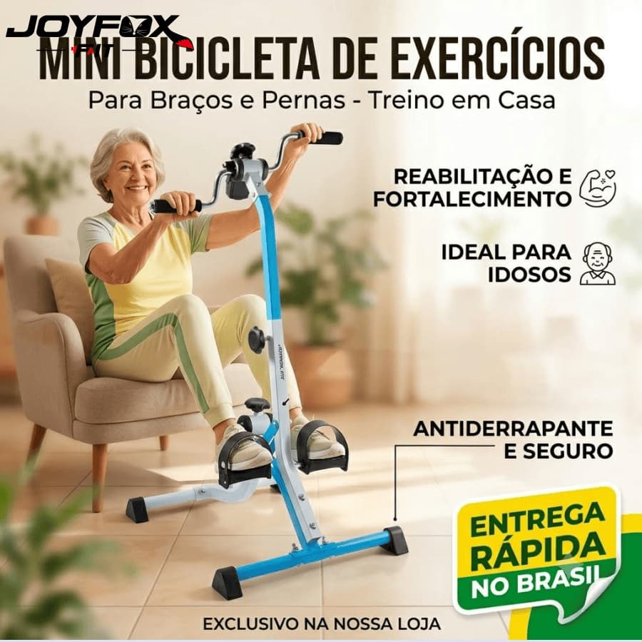Pedaleira e Mini Bicicleta Ergométrica Para Mãos e Pés |Aparelho de Exercícios Portátil para Braços e Pernas Silencioso