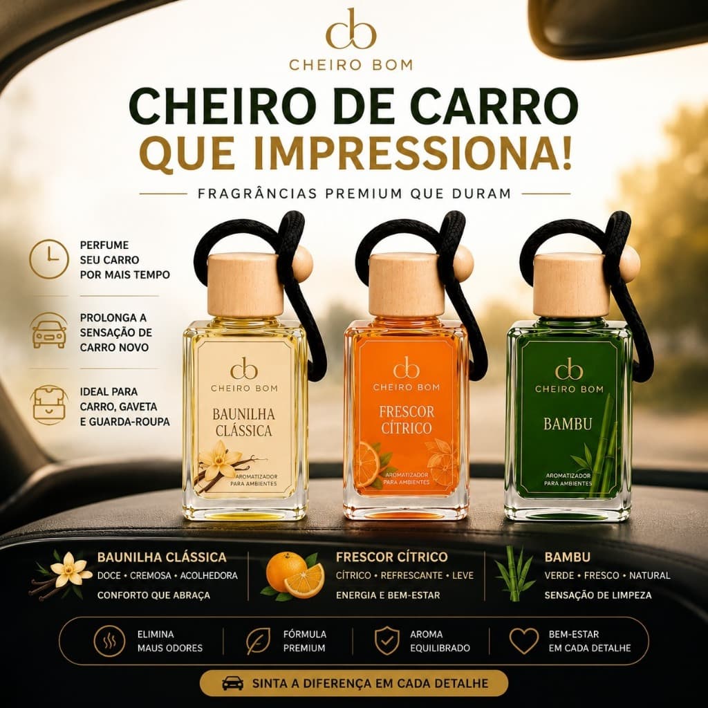 Kit Cheirinho de Carro Premium Importado Aromatizante Automotivo Vidro Retrovisor , pequenos ambientes,cheiro para carro
