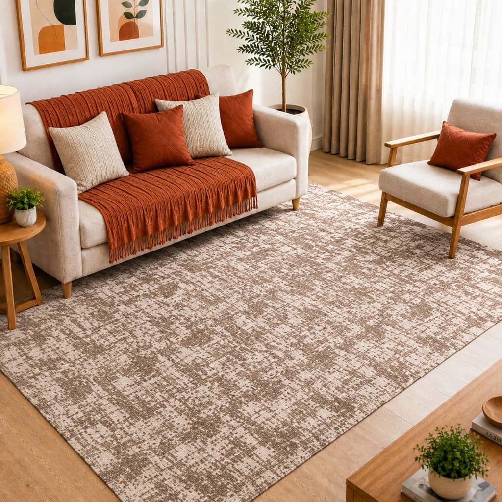 Tapete Jacquard 2,00 m x 1,40 m Antiderrapante Geométrico Sala Escritório Quarto Decoração