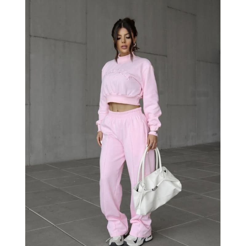 Conjunto de moletom conjunto los angeles conjunto feminino calça cropped conjunto de frio