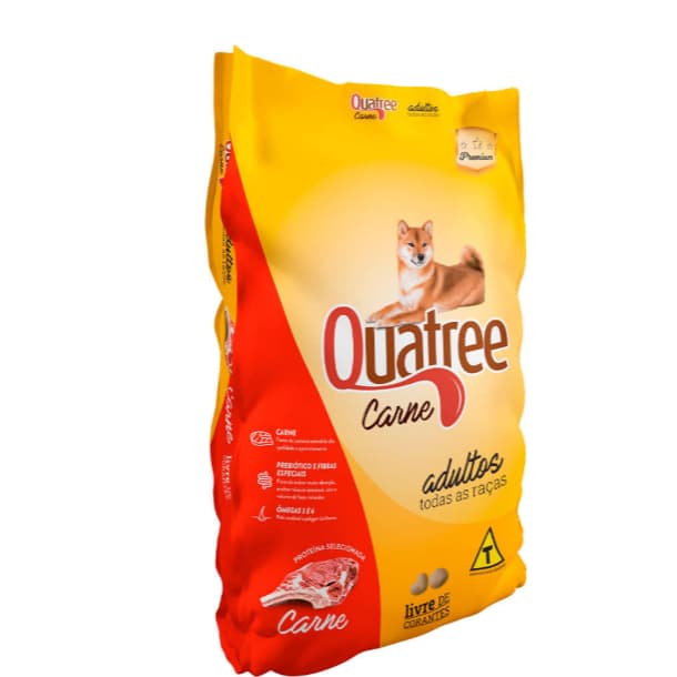 Ração Quatree Carne Adulto 15Kg  (MAX 1 PCT  POR PEDIDO)