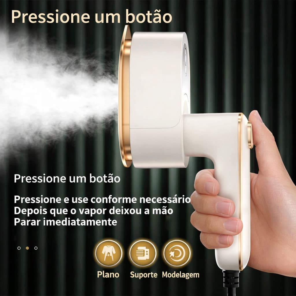 Mini Ferro de Passar a Vapor Portátil para Viagem | Passadeira Elétrica Compacta para Roupas, Casa e Mala