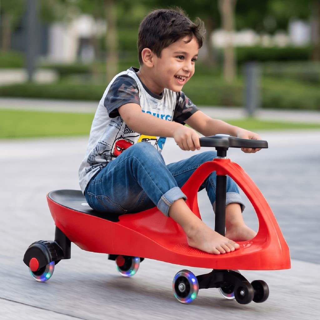 Carrinho Infantil  Rolimã  Led  Roda Triciclo Rosa, Azul ou Vemelho