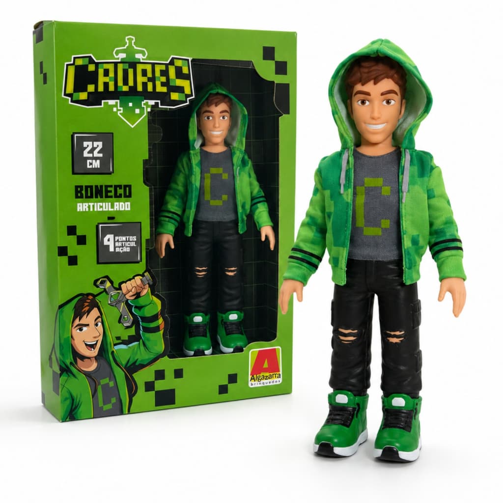 Boneco Vinil Cadres Gamer Articulado Youtuber 22cm Algazarra
