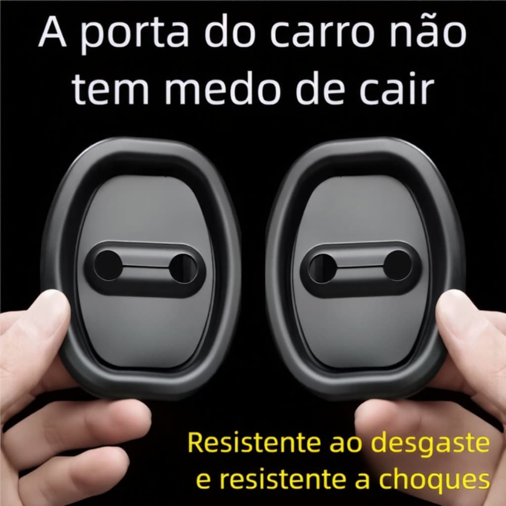 Kit Protetor de Porta do Carro 4 Peças - Amortecedor Borracha Anti Colisão