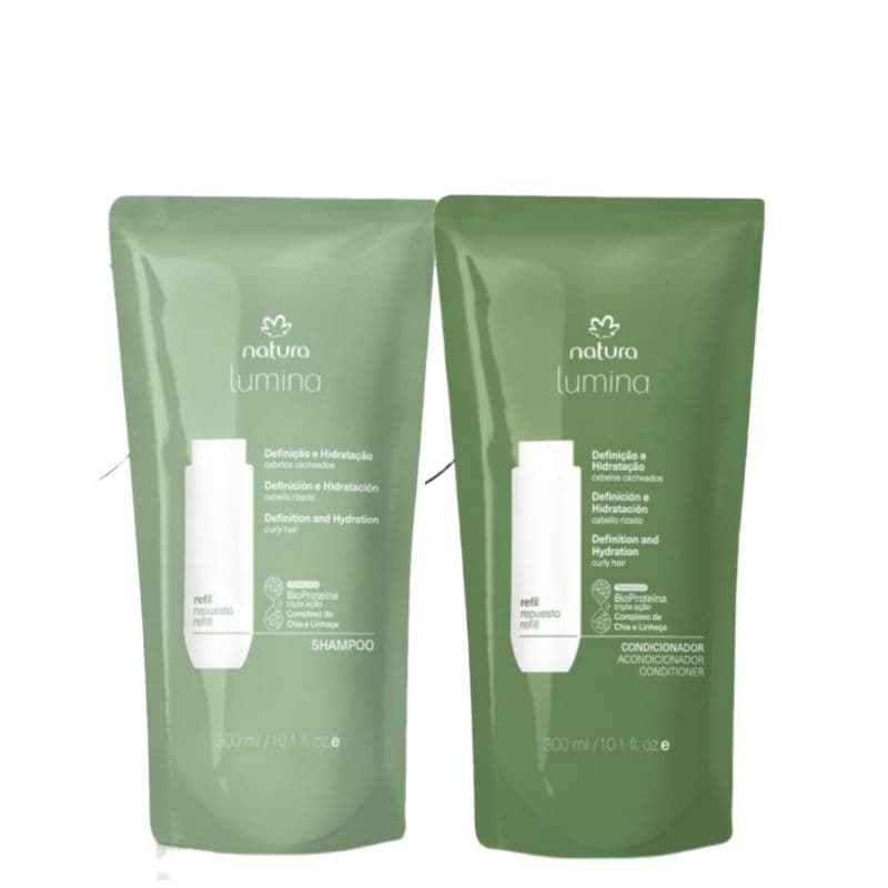 Kit para Cabelos Cacheados Natura Lumina Shampoo Hidratante + Condicionador