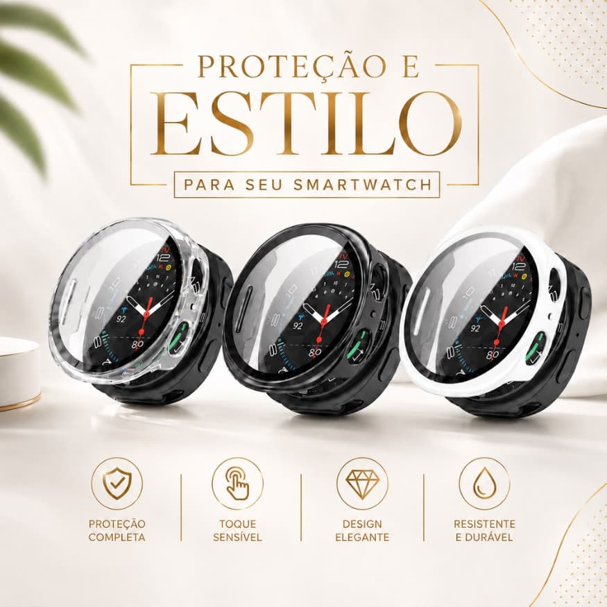 Capa Case Com Película Para Samsung Galaxy Watch 8