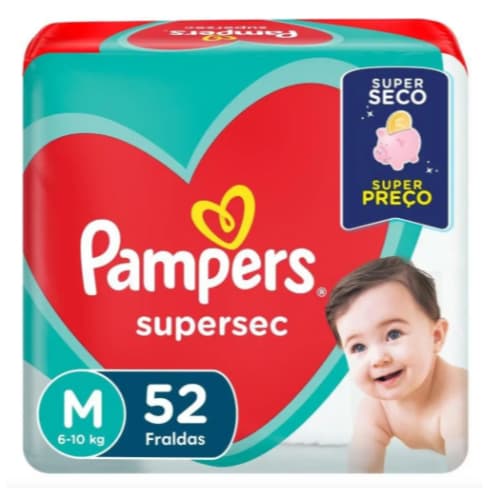 🍼 Fralda Pampers Supersec M – Proteção e Conforto para o Seu Bebê!