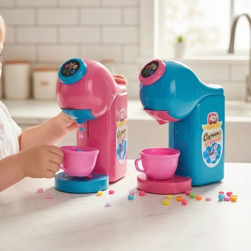 Cafeteira Expresso Kids c/ 1 Xícara, Plástico, faz de Conta, Colorido