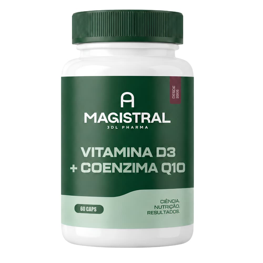VITAMINA D3 2000ui + COENZIMA Q10 CoQ10 Original Energia A Magistral Vitaminas Suplementos