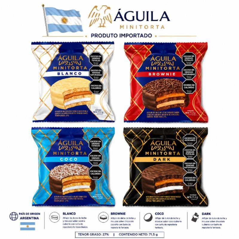 Alfajores Argentinos Importados | Milka, Tatín, Las Colonias e Águila | Recheados e Deliciosos,Produto Original