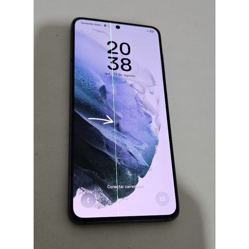 Usado Samsung Galaxy S21 5G Preto (COM LINHA VERTICAL)