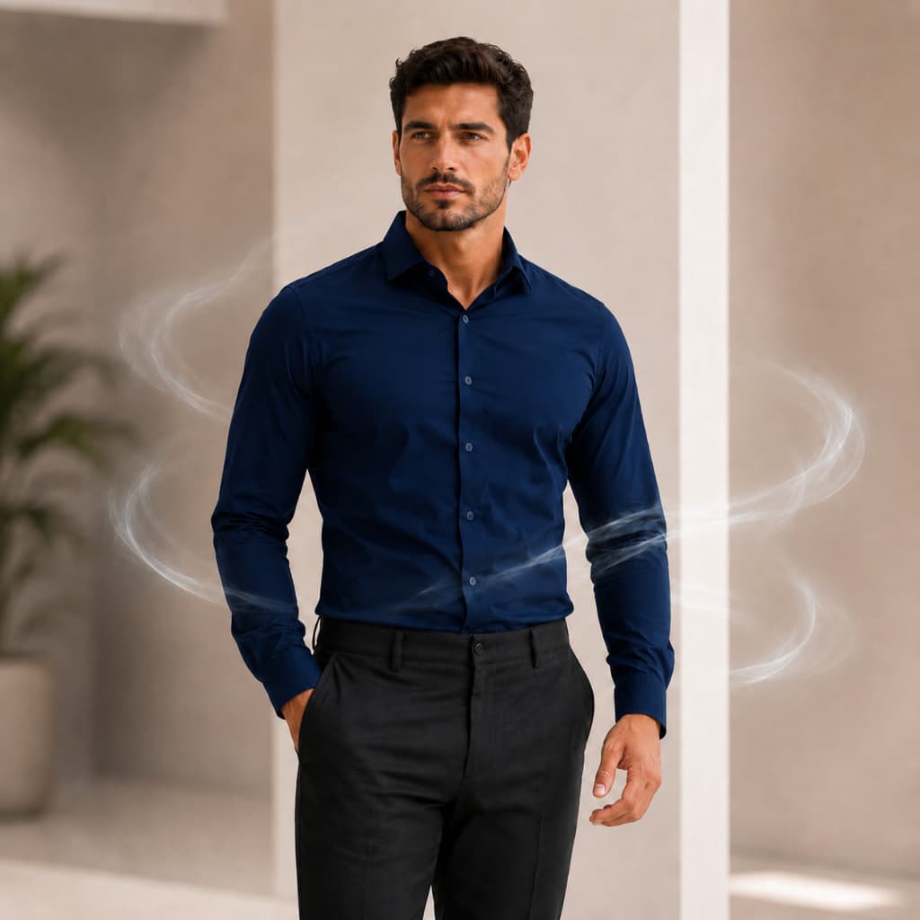 Camisa Social Fibra De Bambu Slim Fit Tecnológica Masculina Manga Longa Luxo Sofisticada Escritório Advogado