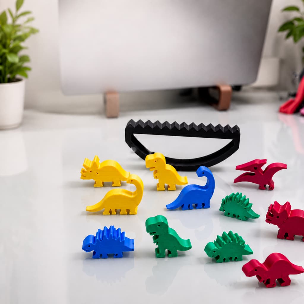 Brinquedo educativo / Torre de Equilíbrio DINO / Brinquedo que estimula raciocínio lógico e ativa a criatividade
