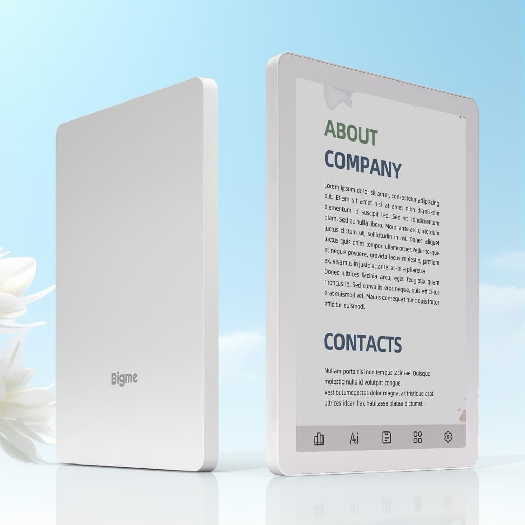 Leitor de E-ink Colorido Bigme B6 6 Polegadas 4GB+64GB Android 14 Suporta Expansão até 1TB