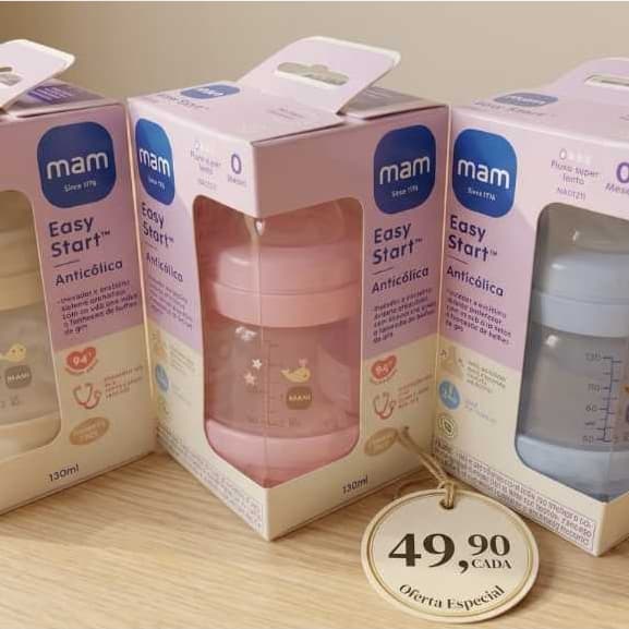 Mamadeira Easy Start MAM - Anticólica - 130ml