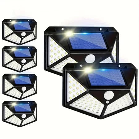 Luminária Solar 100 Leds Sem Fio à Prova D' Água Externa 3 Modos Iluminação Casa Decoração