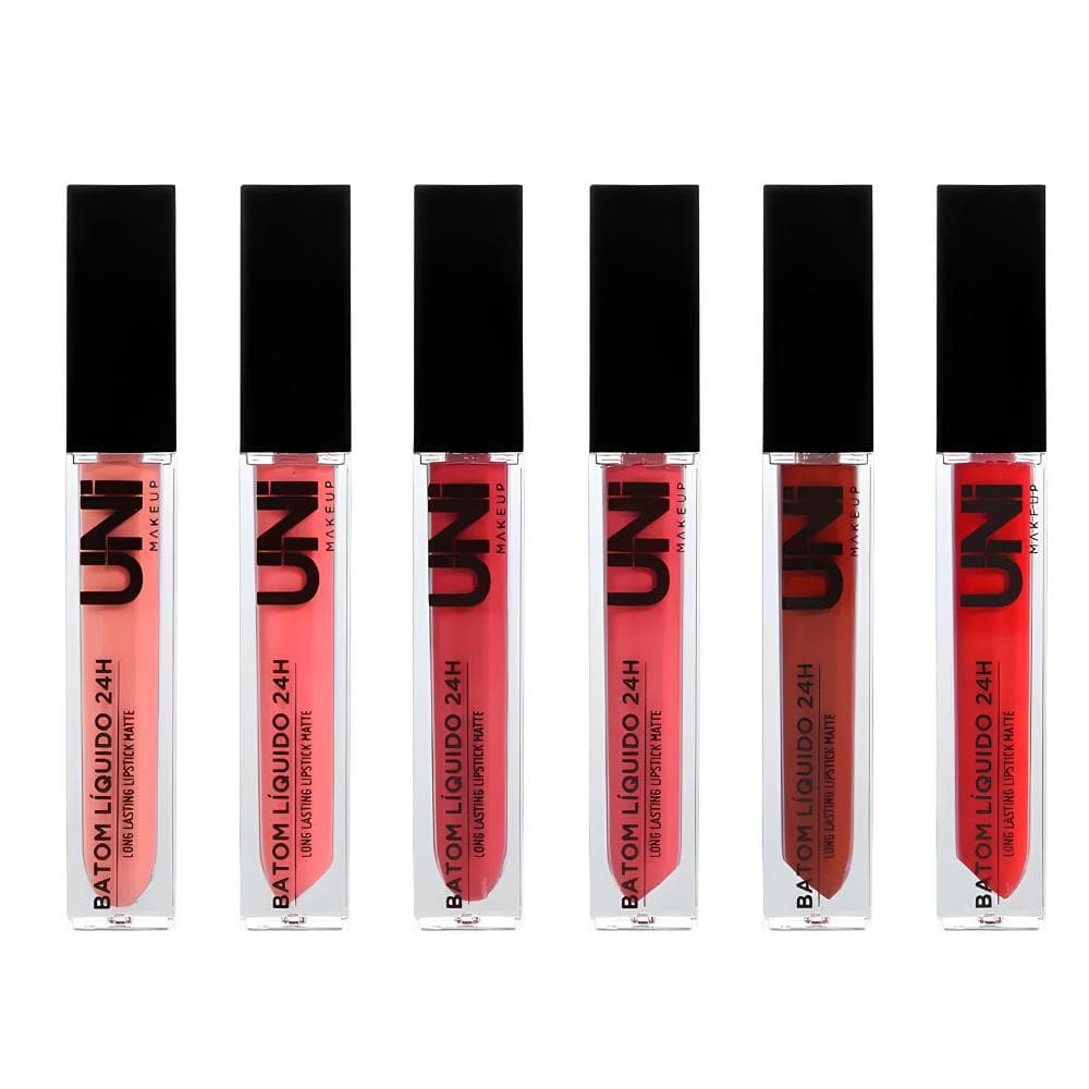 Batom Líquido Matte UNI Make Up - Não Transfere, Não Borra, 24hrs de duração, Acabamento Matte Sofisticado