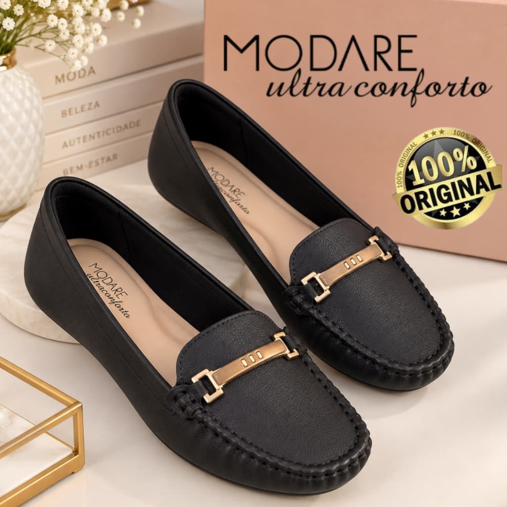 Mocassim Modare solado plano confortável Calçado feminino original