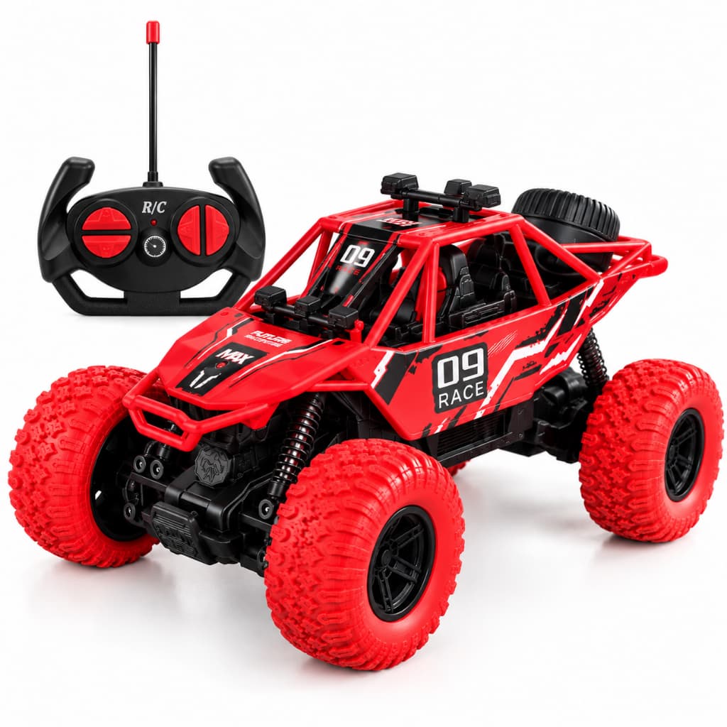 Carrinho De Controle Off Road Pneus Macios Gaiola