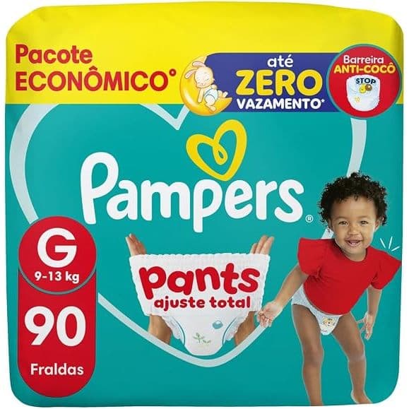Fralda Pampers Pants Ajuste Total Max G 90 Unidades/XG 82 Unidades