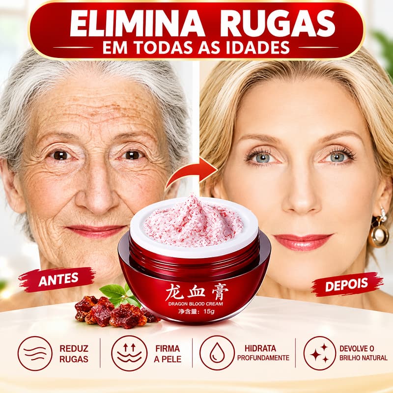 Creme Sangue de Dragão! Essência Natural Omelin com Retinol e Placenta, Hidratação Intensa, Clareador e Anti-Idade 15g
