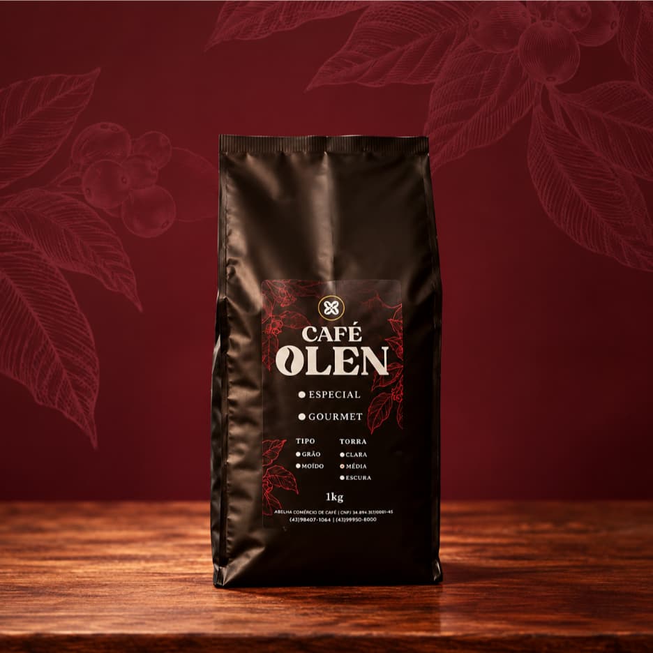 CAFÉ OLEN GOURMET EM GRÃOS e MOÍDO – 100% Arábica | 1Kg