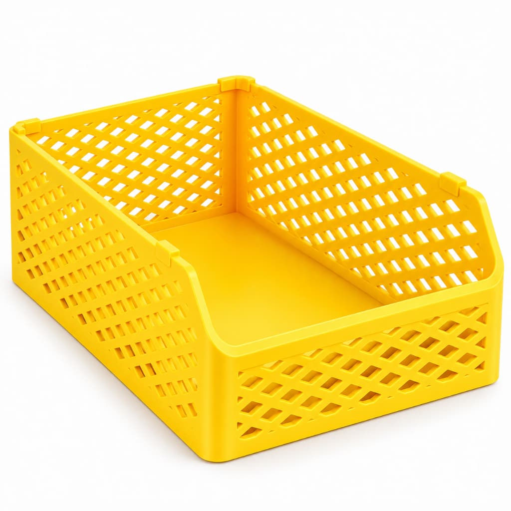 Cesto Organizador Empilhável Multiuso Porta-Objetos – Cesta Organizadora para Cozinha, Banheiro, Quarto e Escritório – 1