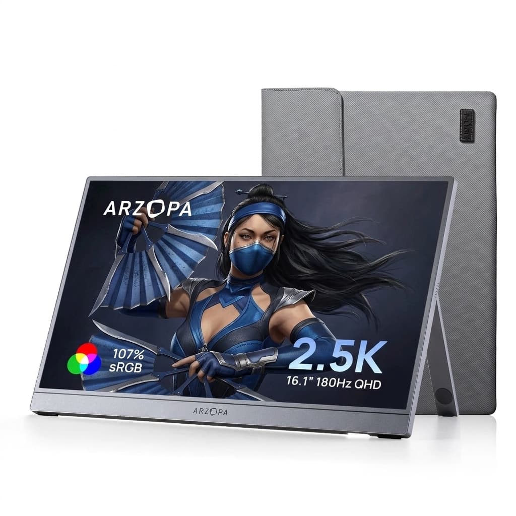 Monitor Gamer Portátil Arzopa Z3FC 16.1 2.5K QHD 180Hz IPS HDR USB-C Mini HDMI