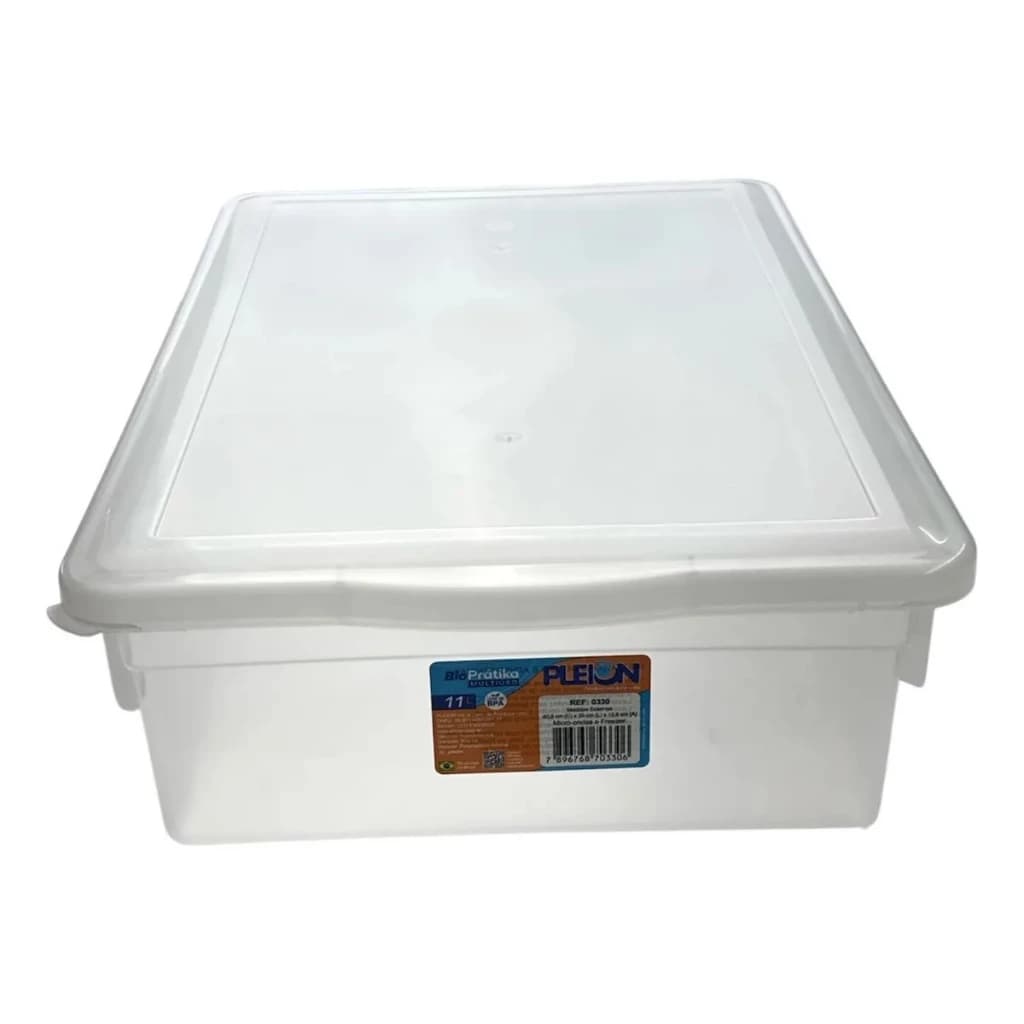 Caixa  Organizadora Multi Uso 11 Litros Biopratika Transparente 0330