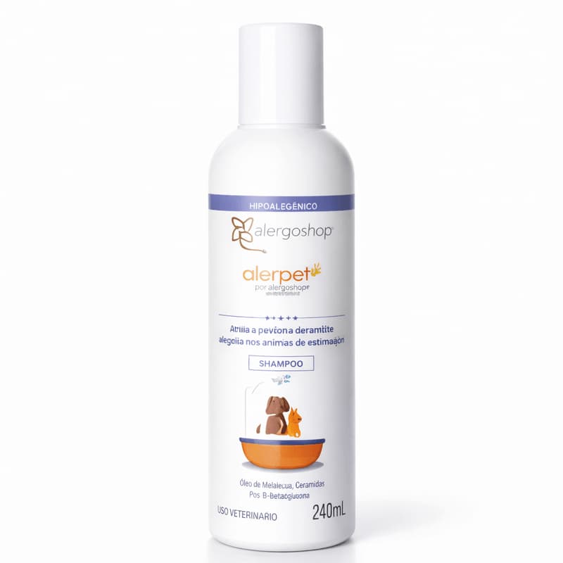 Shampoo Hipoalergênico para Pets 240ml Alerpet Alergoshop