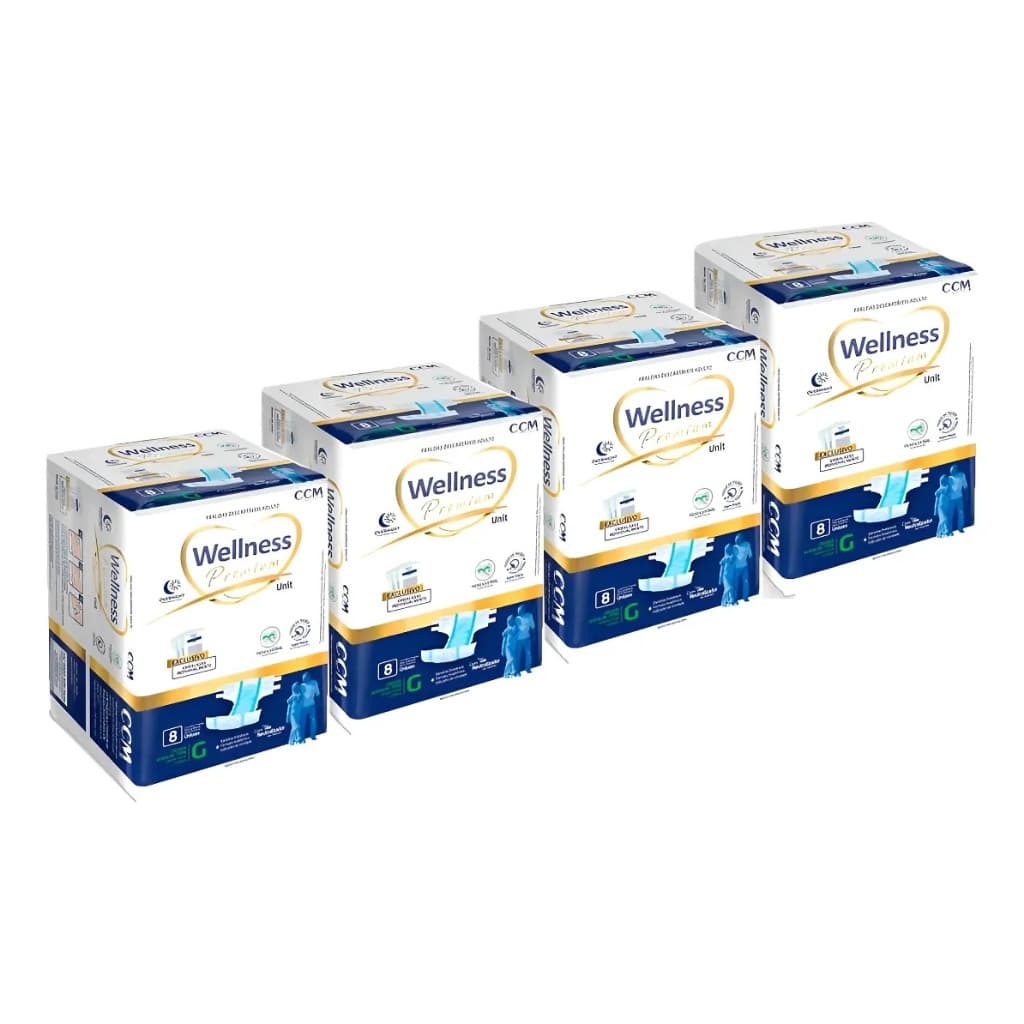 Fralda Geriátrica Noturna G Wellness Premium - Kit 4 Pacts