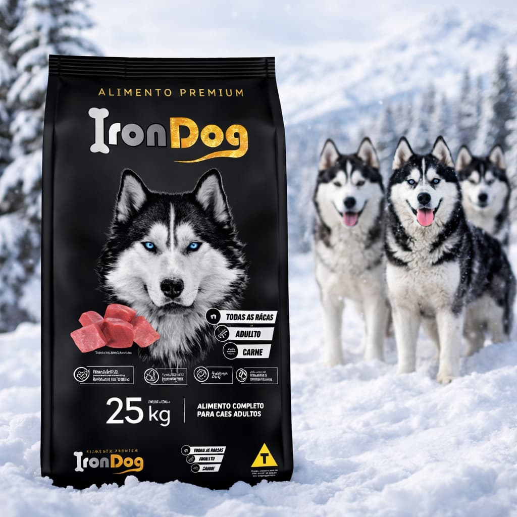 Ração Cachorro Adulto 25kg Iron Dog Premium Carne