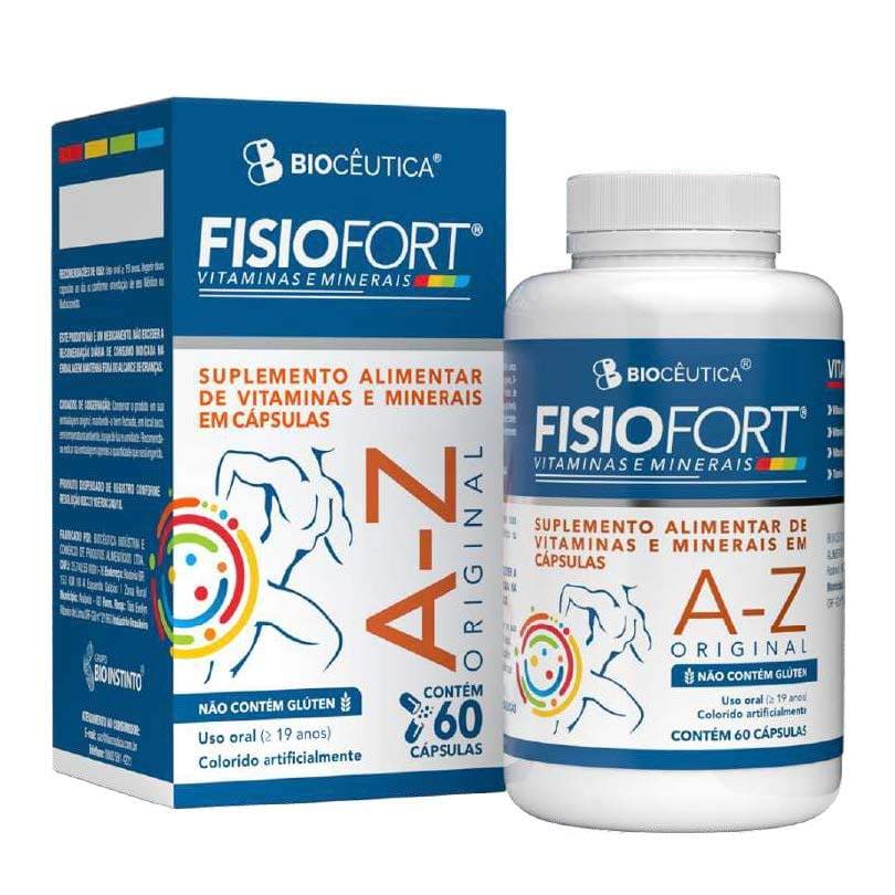 Vitamina Fisiofort A-Z 60 Cápsulas Biocêutica Suplemento Alimentar - Imunidade Energia