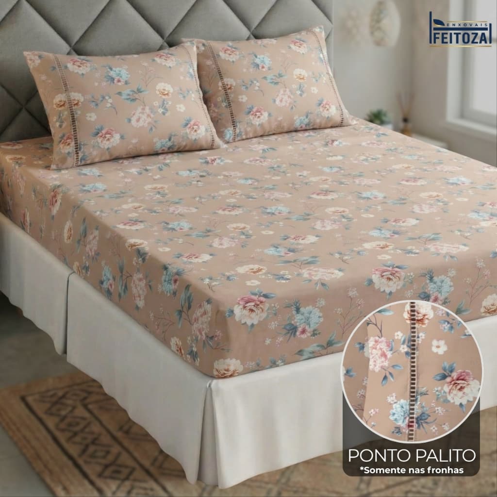 Jogo de Cama 400 Fios Queen Roupa de Cama Casal e Lençol Solteiro Tecido Aveludado Macio Premium,