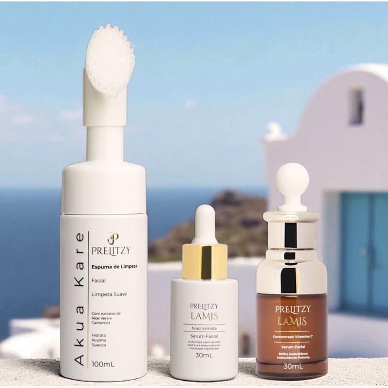 KIT COMPLETO da Prelitzy- Espuma Facial, Serum de Niacinamida & Serum de Vitamina C