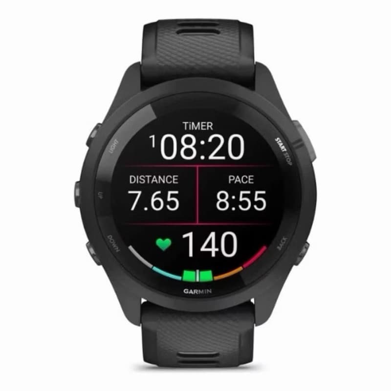 Relógio Smartwatch Garmin Forerunner 265 Music Preto Amoled com 1 ano de garantia