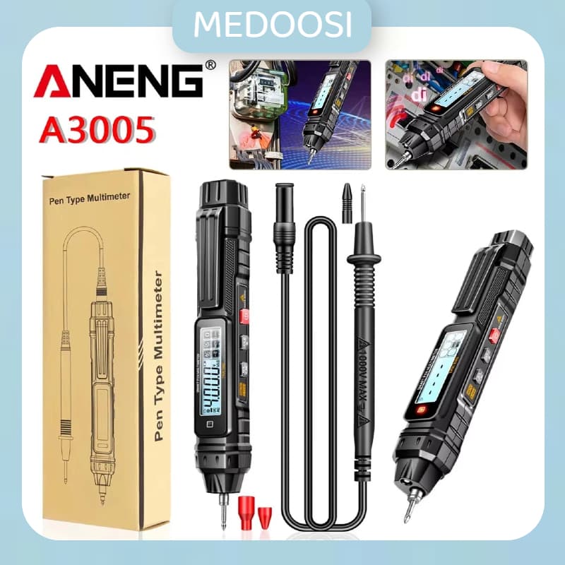 Multímetro Digital Caneta Tipo Contagem Medidor Profissional Portatil Tipo Caneta Testador Automático Ac/Dc Ohm Testador