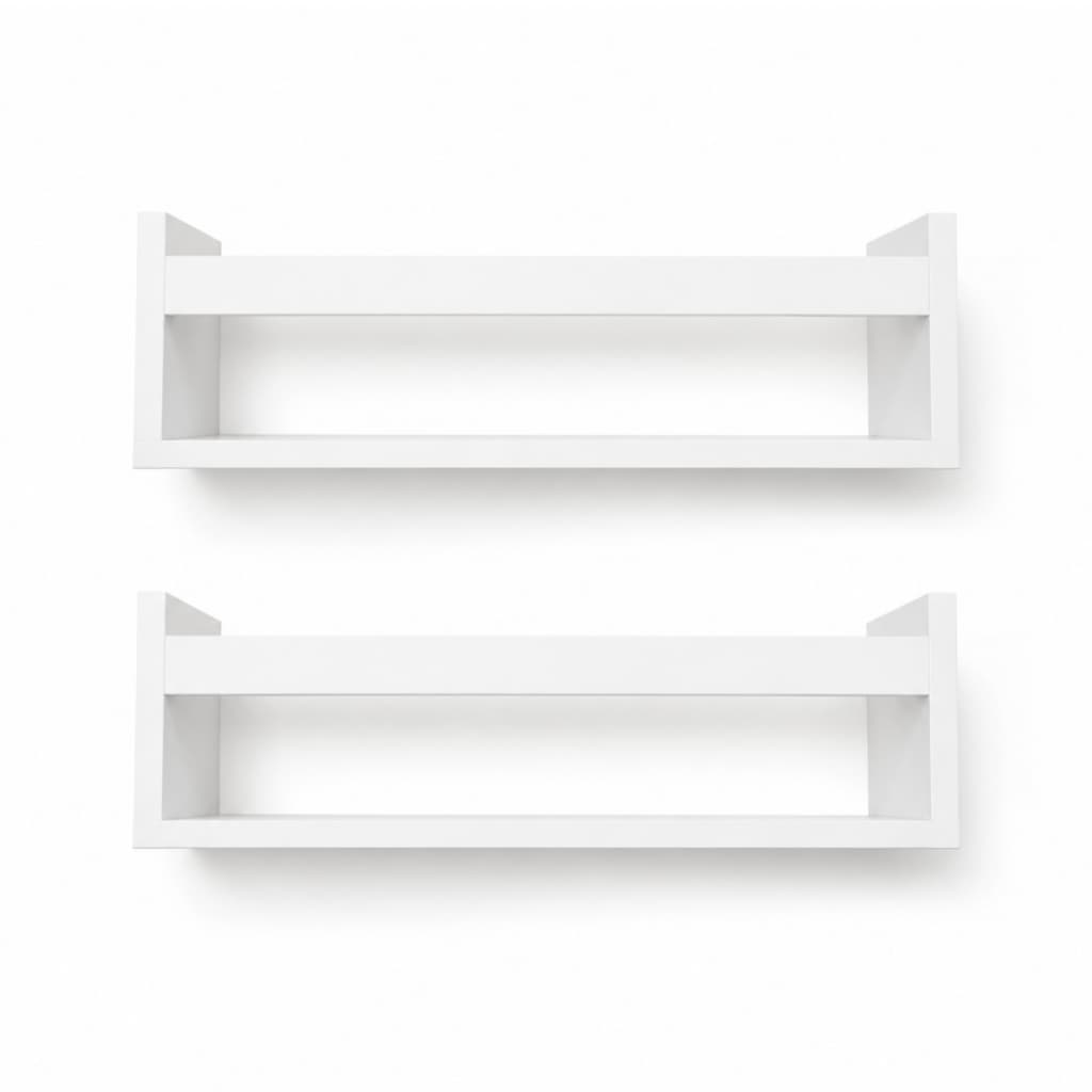 2 Prateleiras Porta Livro Decorativo De Parede Mdf Organizador  Book  Nicho Infantil Suporte Montado
