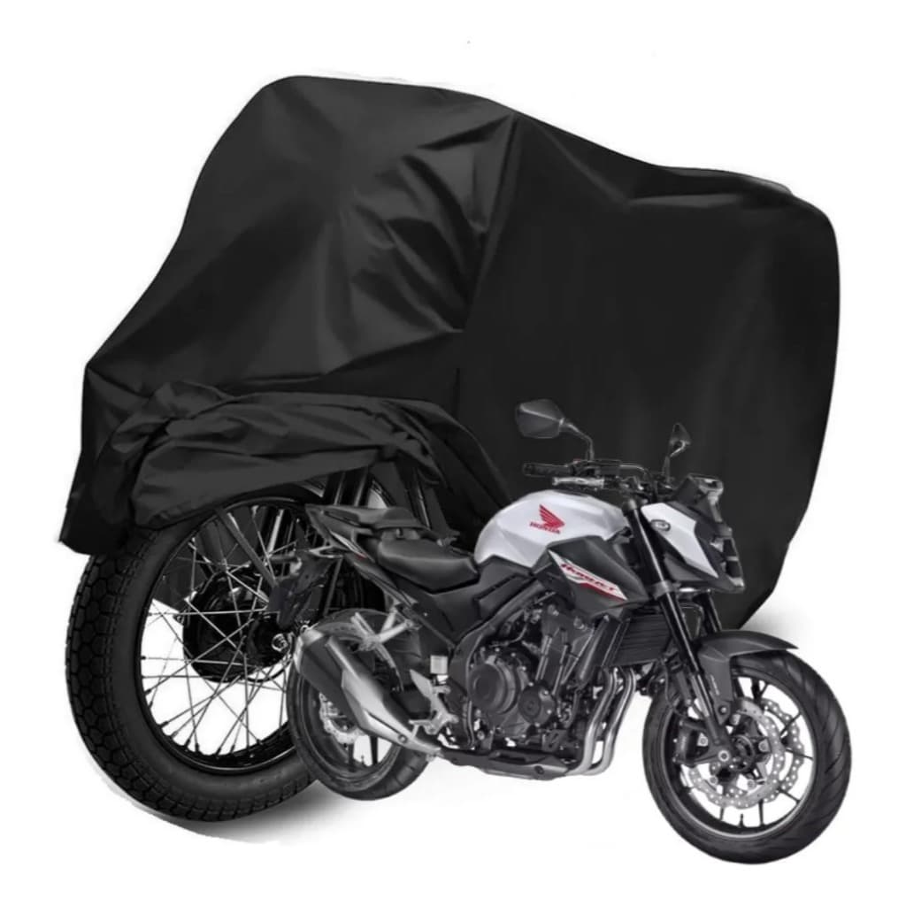 Capa Em Couro Para Cobrir Moto Resistente Contra Sol Chuva Poeira Anti Risco Forrada Impermeável